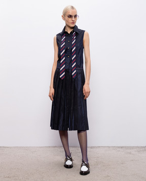 Thom Browne Blue silk shirt dress FDSF57U00804