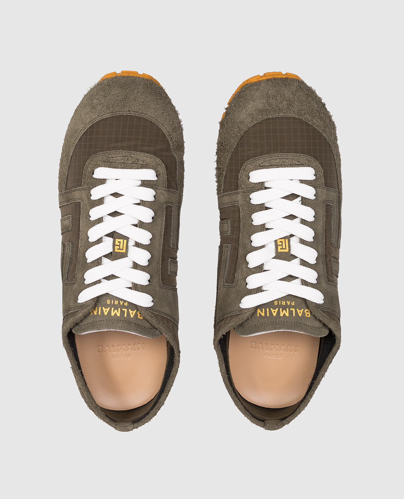 

Racer 45 khaki combination sneakers Balmain