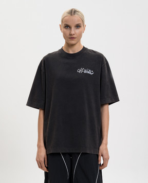 Off-White Grey T-shirt with Marker logo print 2AA134S26JER003