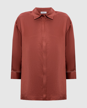 Peserico Red blouse with monil chain A0640106638