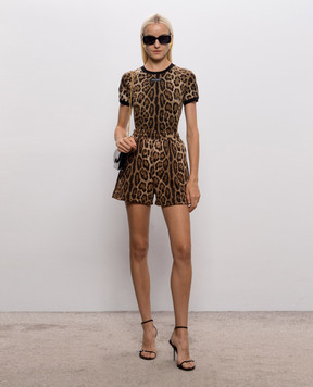 Dolce&Gabbana Brown printed shorts FTC95TFS785