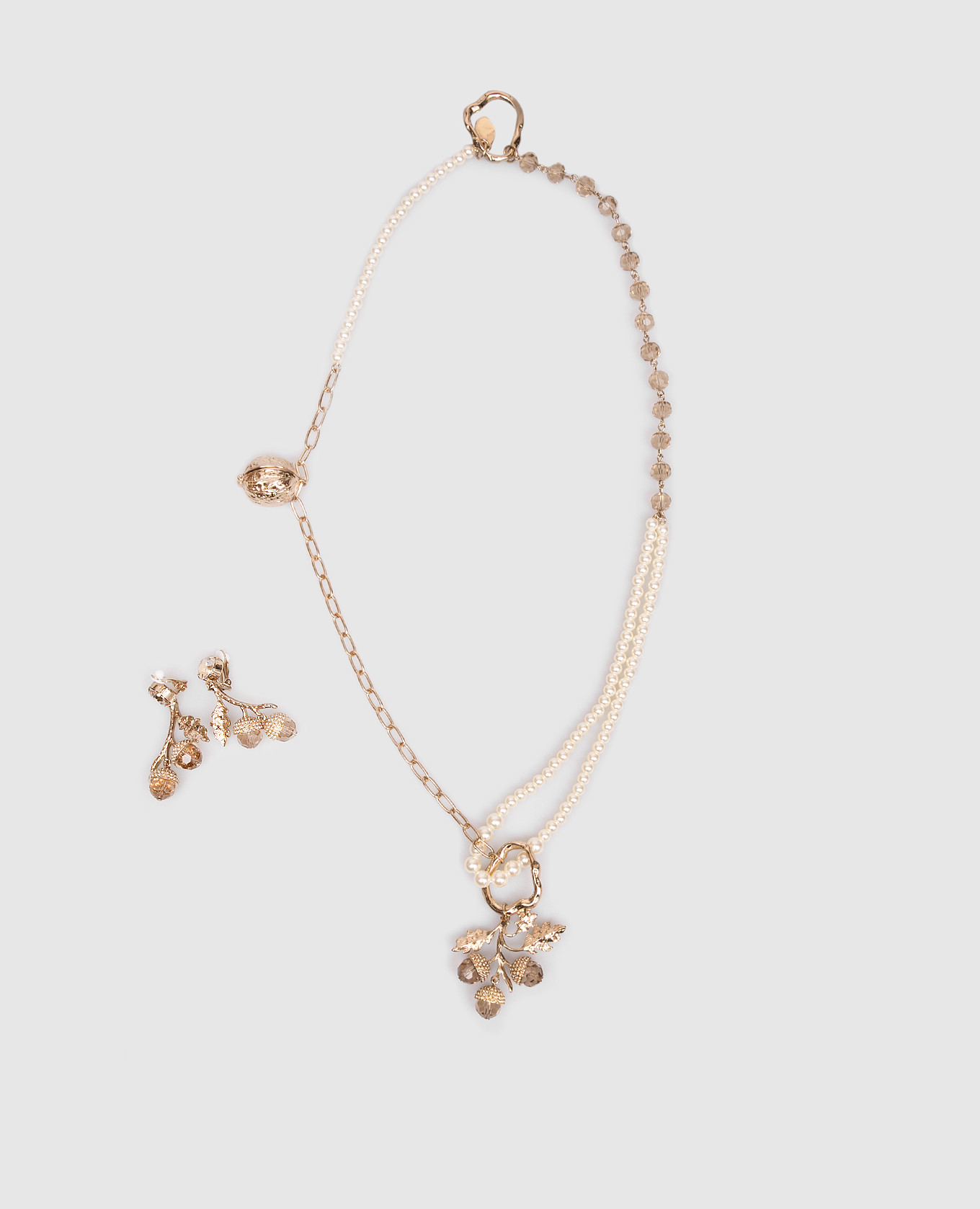 

AONDE gold necklace and clip-on earrings set Max Mara Weekend, Golden