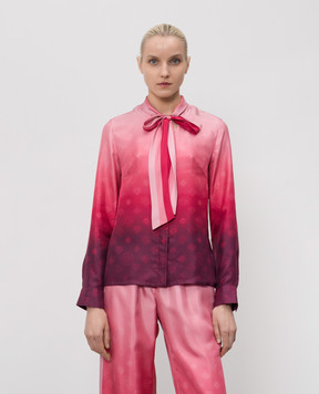 Casablanca Pink gradient silk blouse WSS26SH26201