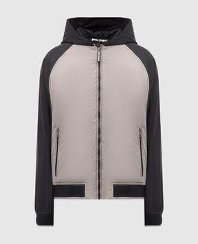 Palm Angels Grey jacket with logo print PMEA289S25FAB001
