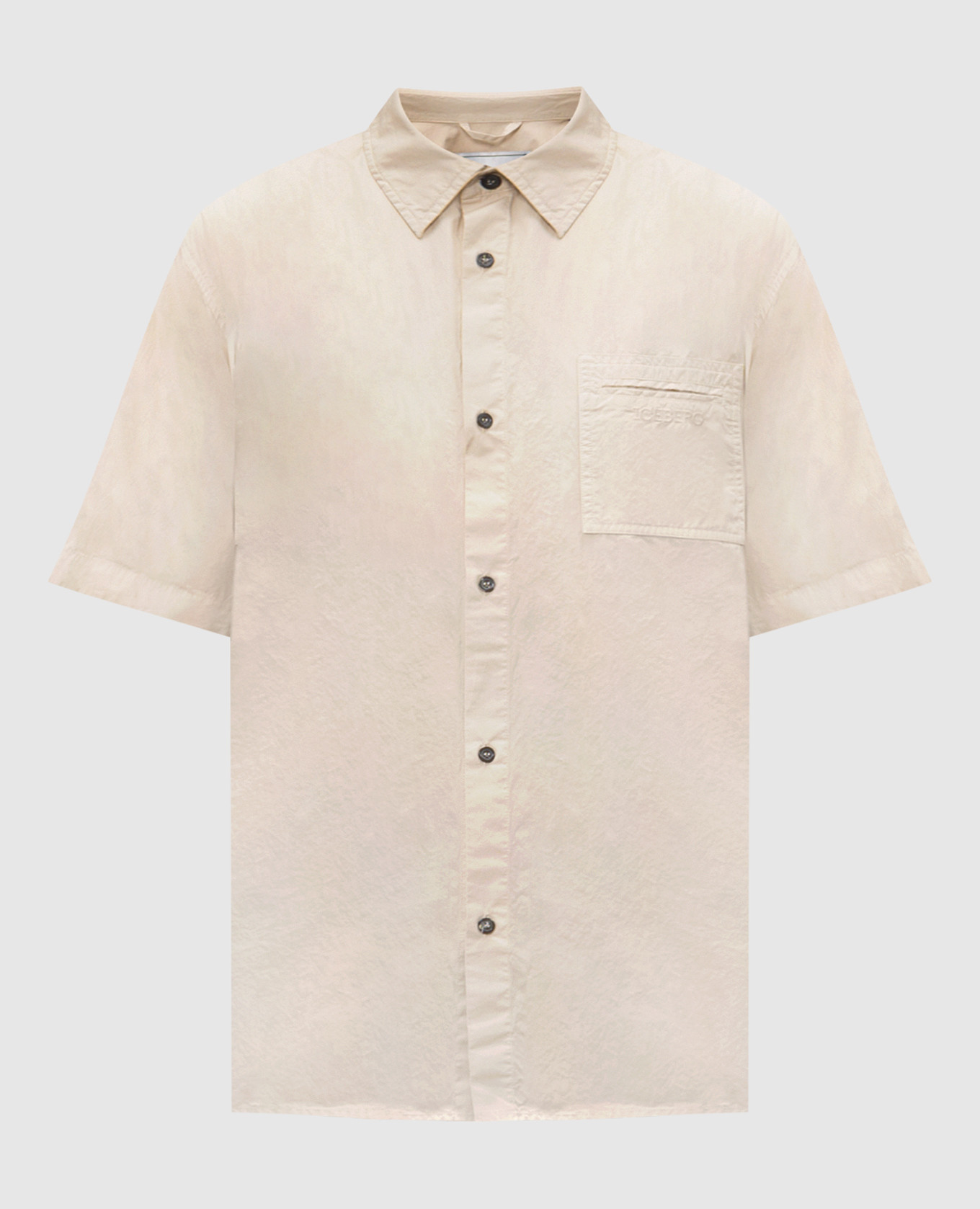 Beige shirt with logo embroidery Iceberg