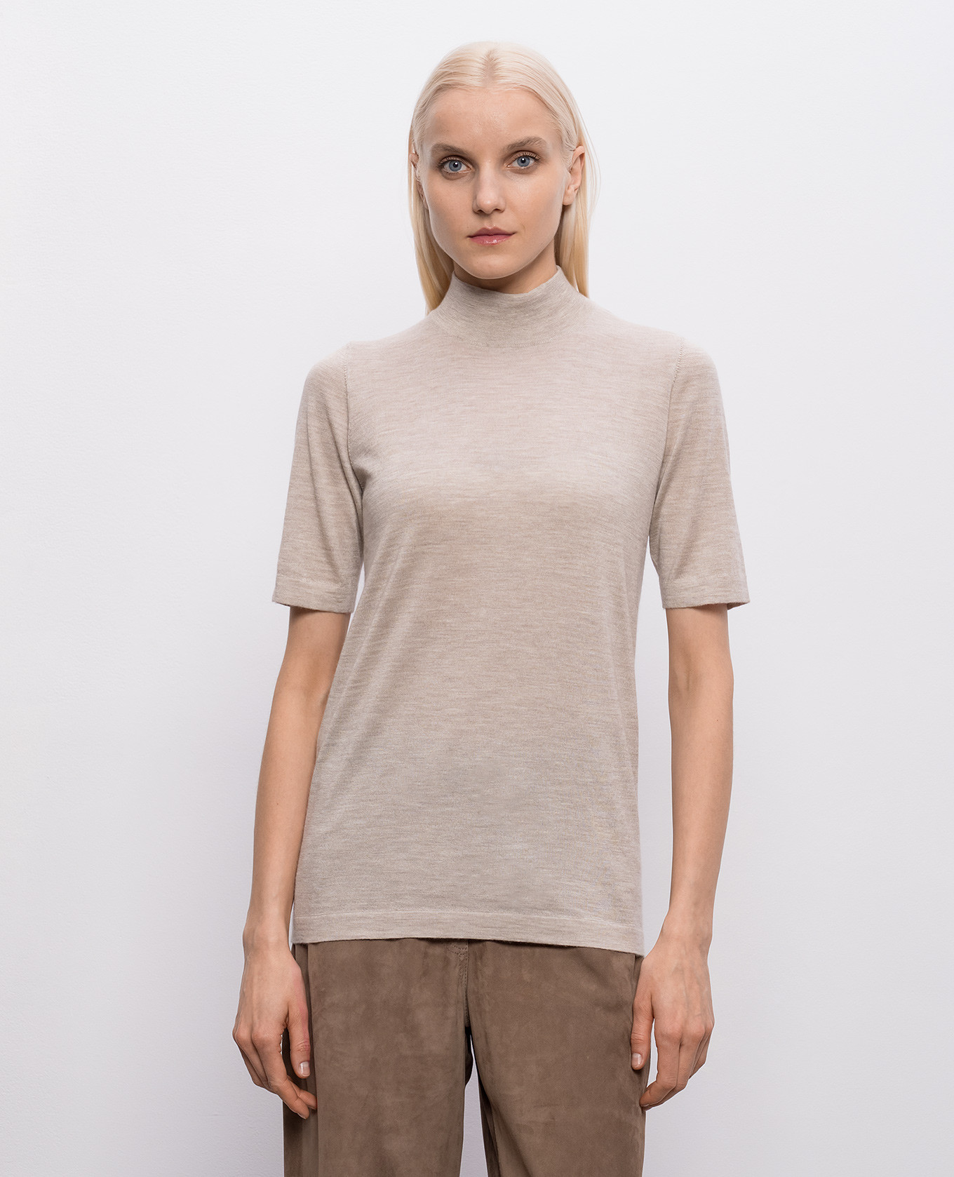 

Beige cashmere and silk top Brunello Cucinelli