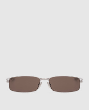 Balenciaga Monday silver rectangular sunglasses 858891T0005