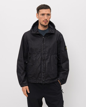 Stone Island Black jacket with logo patch L1S154100053S0069