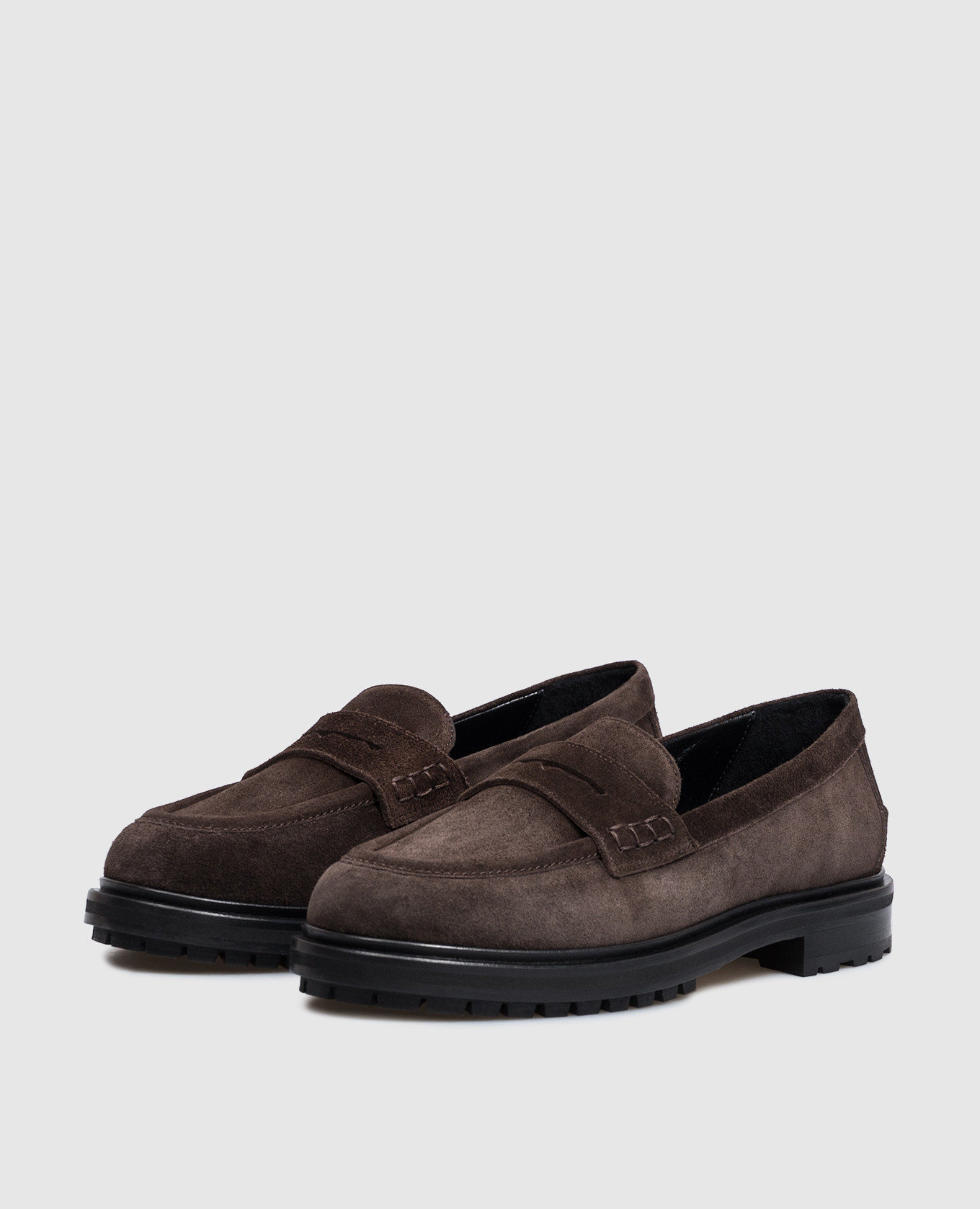 Brown suede loafers Leon Aeyde 2