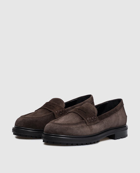 Aeyde Brown suede loafers Leon FL0323003003226