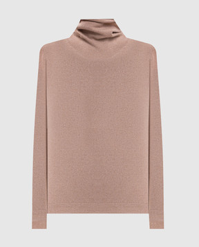 Peserico Beige wool, silk and cashmere turtleneck A99978F12K09283