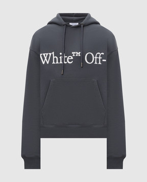 Off-White Blue hoodie with contrast logo 44MBB12NF26F009