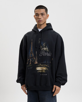 Vetements Black Paris hoodie ME76HD243B