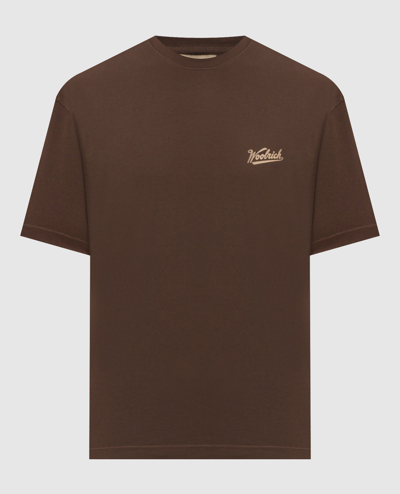Brown T-shirt with logo print