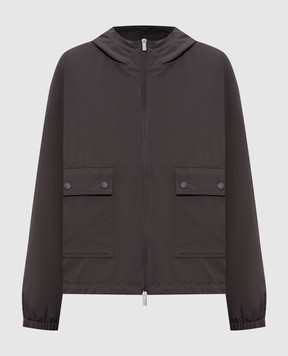 Peserico Brown windbreaker with wool A2513102561