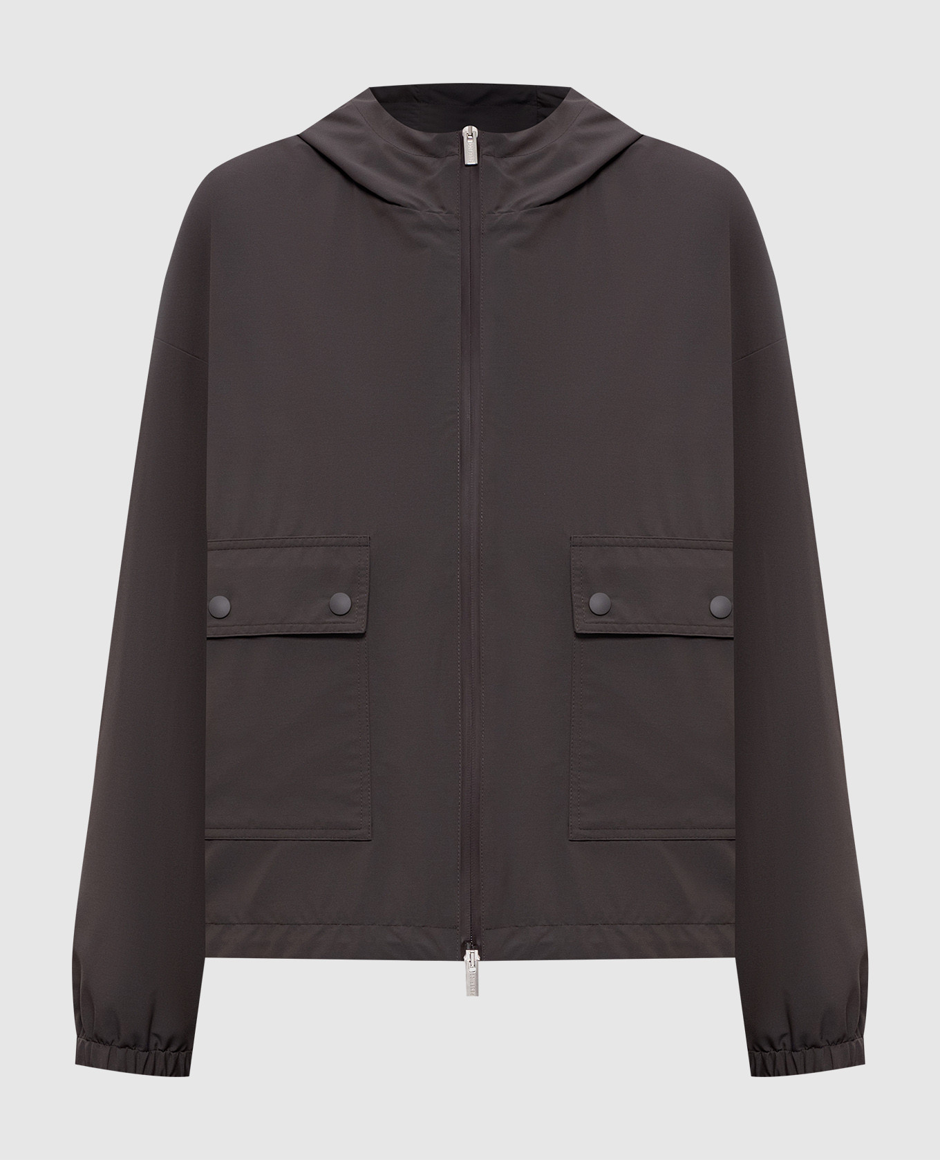 

Brown windbreaker with wool Peserico