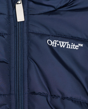 Off-White Children's blue jacket with branded print 44G7X003F26F001