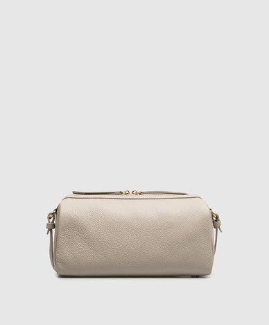 Graue Ledertasche