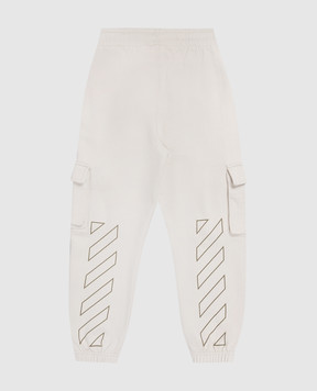 Off-White Children's beige cargo joggers 44BCH005S26F001
