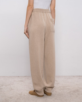 Demiur Beige cashmere joggers CASH424