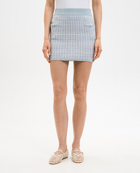 Ballantyne Blue mini skirt with lurex B1G0697V002