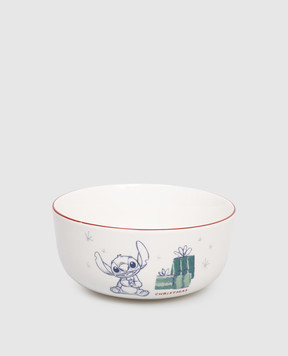 Disney White ceramic bowl Christmas Stitch DN25344