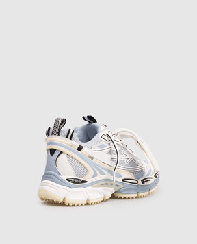 Off-White Blue Be Right Back Mesh Logo Combo Sneakers OWIA289S26FAB001