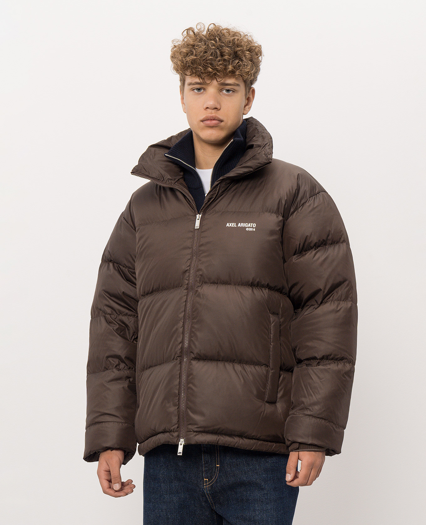 Brown Observer down jacket Axel Arigato 3