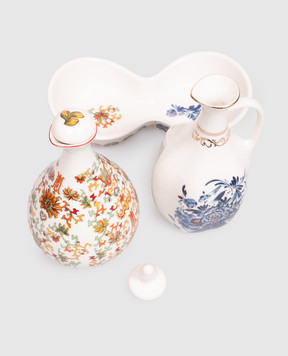 SELETTI Porcelain set of containers for oil, vinegar or sauces 09690