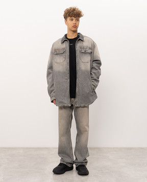 Off-White Gray denim shirt jacket 44MYD05WF26D001