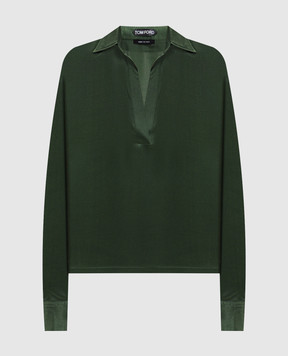 Tom Ford Green silk blouse TS2144FAX881