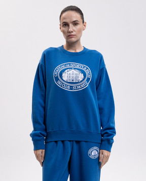 Sporty & Rich Blue sweatshirt with print ST10382279BL164