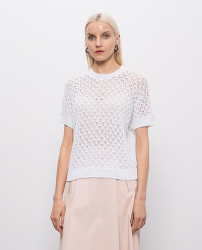 Peserico White openwork top with sequins E99510F0309110