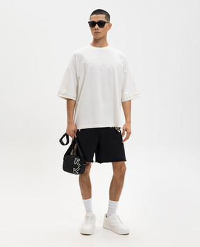 Palm Angels White T-shirt with logo PMAA10QS26JER001