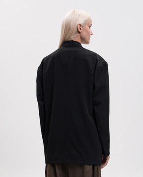 Y`S Yamamoto Black double-breasted wool jacket YVJ07100