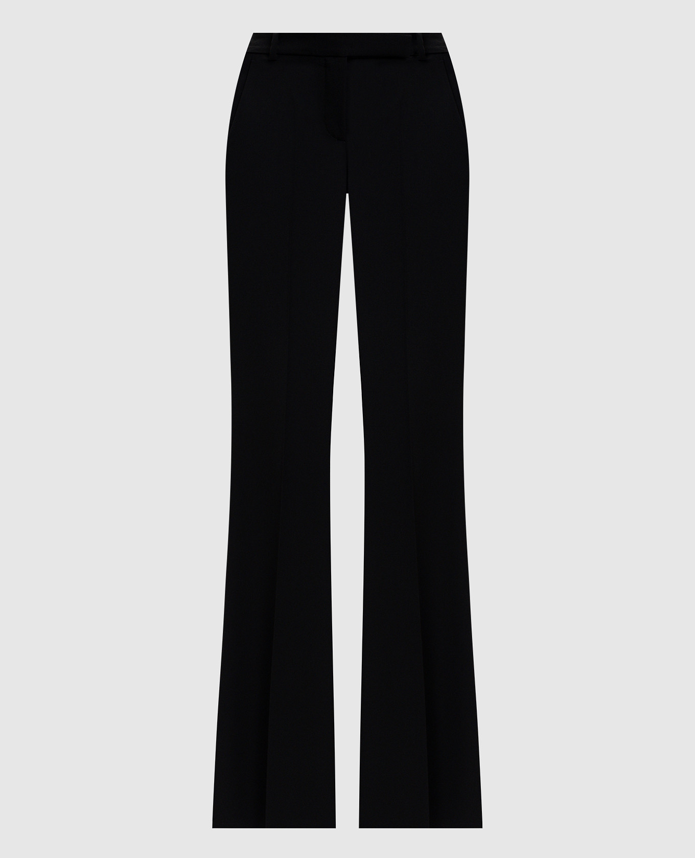 Black wool flared pants Alexander McQueen