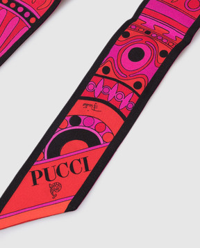 PUCCI Pink silk twill ribbon 6HGB206HC03