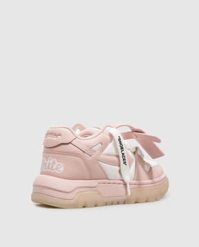 Off-White Pink OOO Chunky leather sneakers OF05743655
