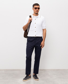 Peserico Blue pants with wool R5422508274