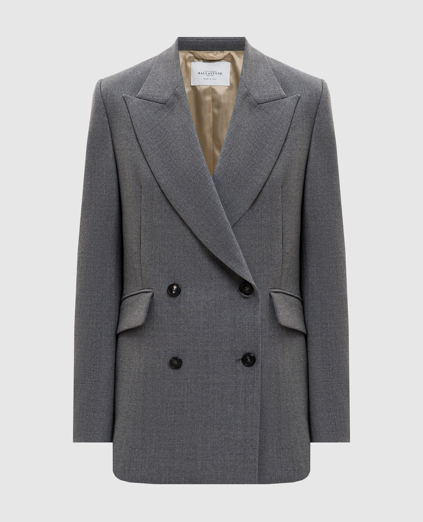 

Gray double-breasted wool jacket Ballantyne, Grey