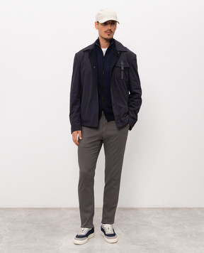 Marco Pescarolo Gray silk pants CARACCIOLO5306