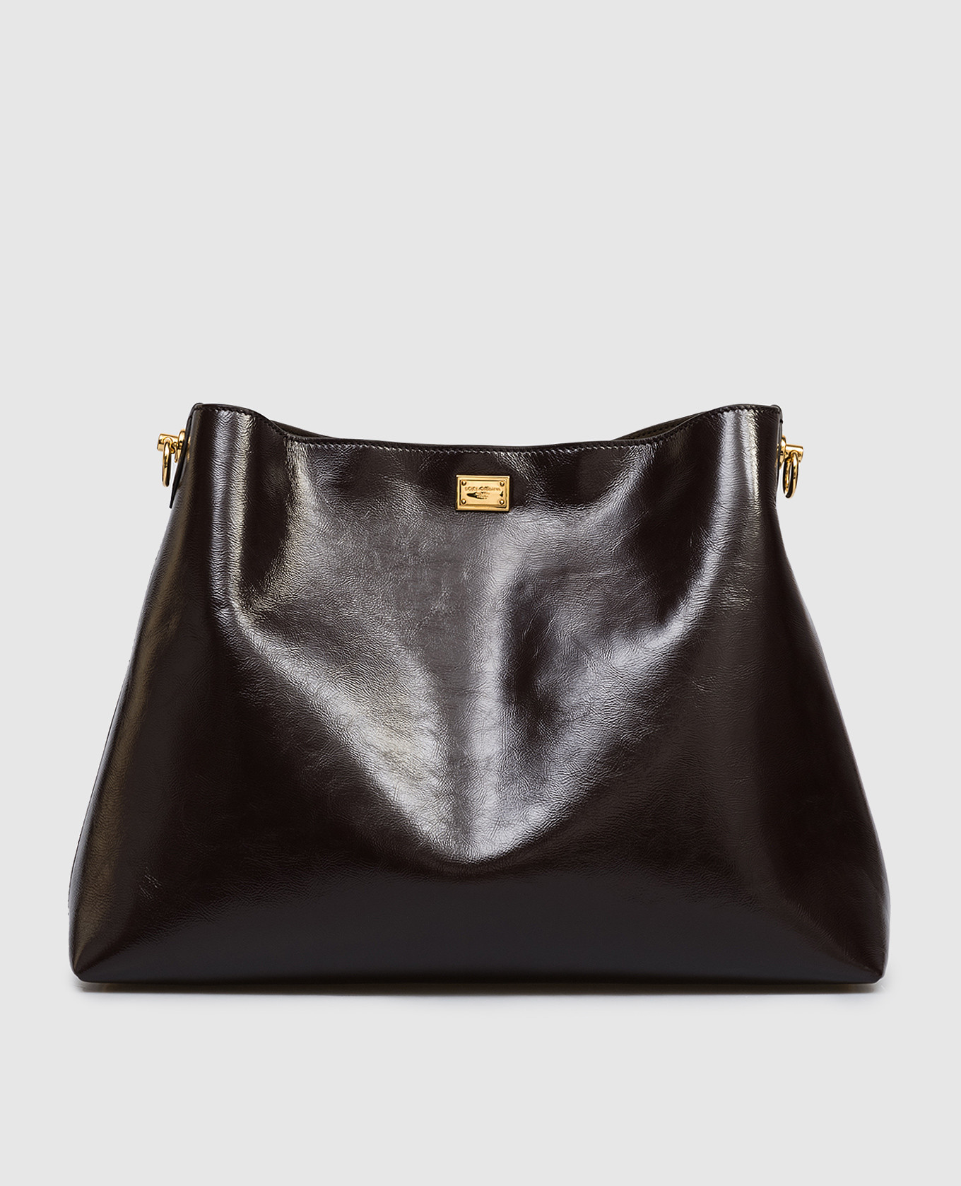 

Vittoria brown glossy leather bag Dolce&Gabbana