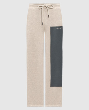 Off-White Grey melange sports pants 44MCJ03QF26F001060