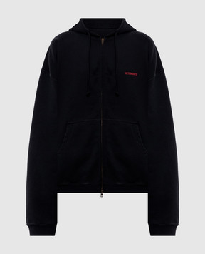 Vetements Black sports jacket with logo print MH27ZU139Bw