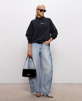 Alexander Wang Blue banana jeans with inside-out effect 4DC3264132