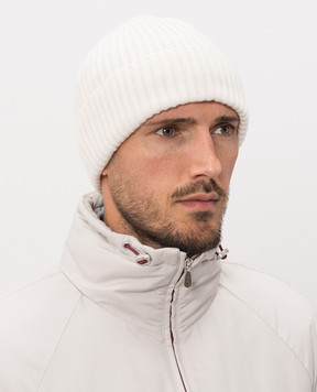 Brunello Cucinelli Ivory cashmere hat M2293900