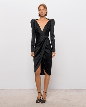 Balmain Black dress with accent shoulders DR0000000140