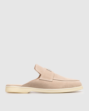 Babe Pay Pls Beige suede mules 231108ZA