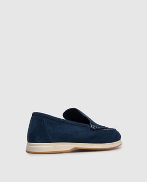 Enrico Mandelli Blue suede loafers YACHTS5722