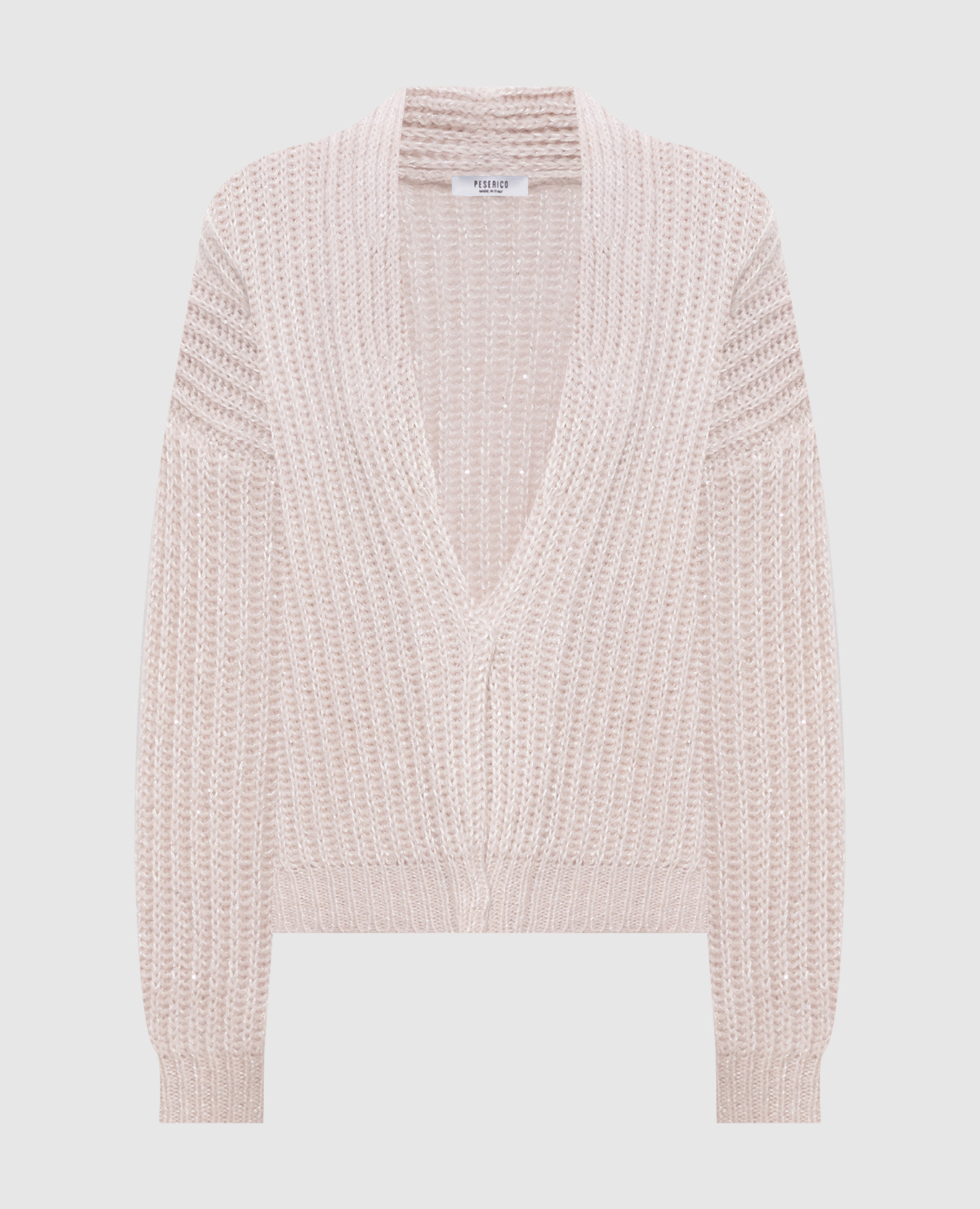 

Beige alpaca wool cardigan Peserico